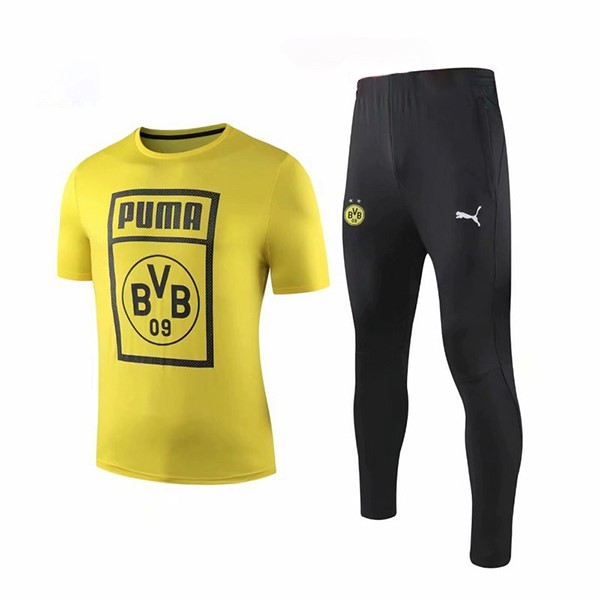 Camiseta de Entrenamiento Borussia Dortmund Conjunto Completo 2019 2020 Amarillo Negro